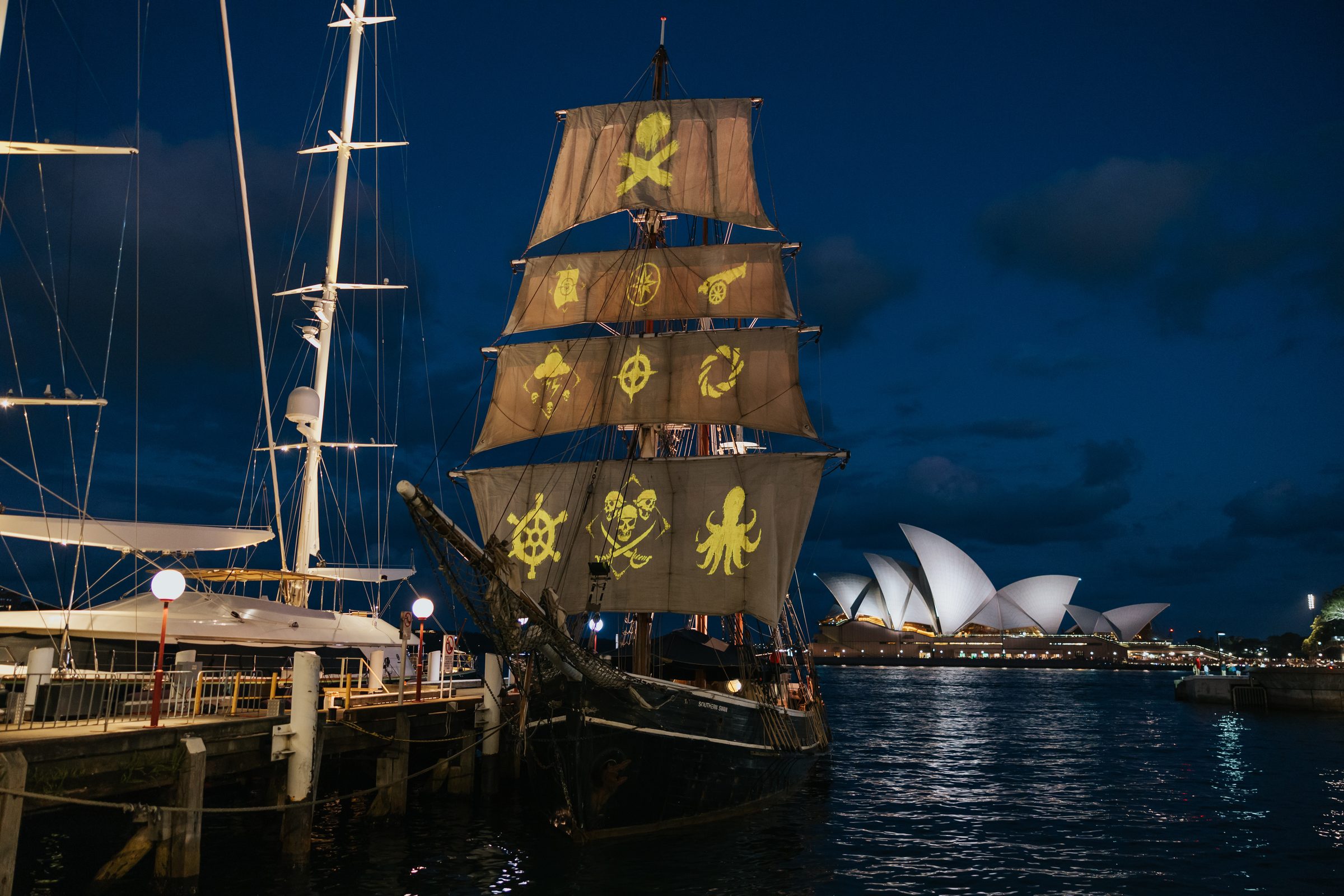 Ubisoft Skull and Bones activation, projection and interactive set.